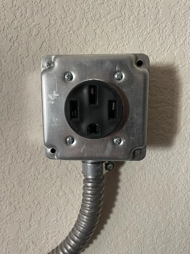 NEMA 14-50 outlet installed for Electrical Panel Upgrade in Combined Locks